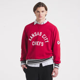 Kansas City Chiefs x Todd Snyder Relaxed Canadian Fleece Crew - Red for sale