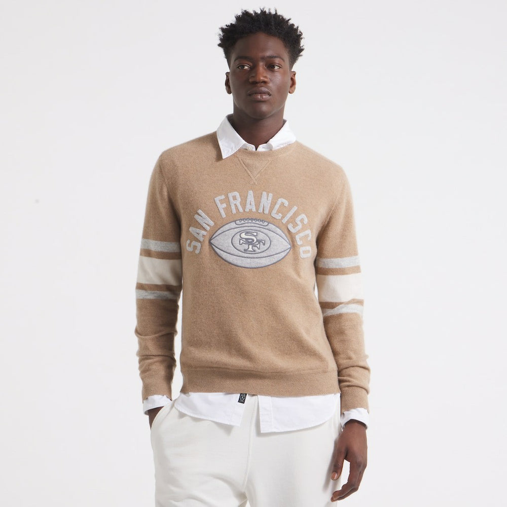 San Francisco 49ers x Todd Snyder Cashmere Crew Sweater - Oatmeal online