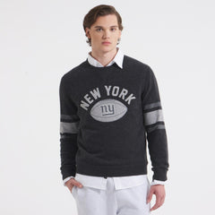 New York Giants x Todd Snyder Cashmere Crew Sweatshirt - Heather Charcoal for sale
