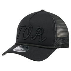 Toronto Blue Jays City Initial 9FORTY A-Frame M-Crown Adjustable Trucker Hat - Black | New Era