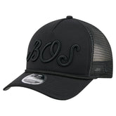 Boston Red Sox City Initial 9FORTY A-Frame M-Crown Adjustable Trucker Hat - Black | New Era
