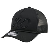 Kansas City Royals City Initial 9FORTY A-Frame M-Crown Adjustable Trucker Hat - Black | New Era