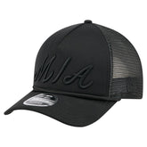 Miami Marlins City Initial 9FORTY A-Frame M-Crown Adjustable Trucker Hat - Black | New Era