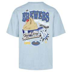 Milwaukee Brewers Ice Cream Parlor Foundation T-Shirt - Light Blue | 47 brand