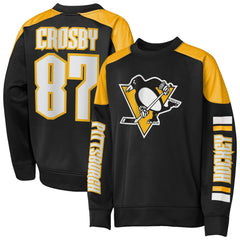 Sidney Crosby Pittsburgh Penguins Outerstuff Youth Best Defense Name & Number Crewneck Sweatshirt Black