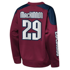 Nathan MacKinnon Colorado Avalanche Outerstuff Youth Best Defense Name & Number Crewneck Sweatshirt Burgundy