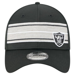 Las Vegas Raiders New Era Stripes 39THIRTY Flex Hat - Black cheap