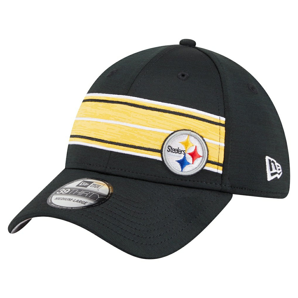 Pittsburgh Steelers New Era Stripes 39THIRTY Flex Hat - Black outlet