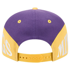 Minnesota Vikings New Era Split 9FIFTY Snapback Hat - Purple/Gold for sale