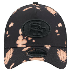 San Francisco 49ers New Era Bleached 9FORTY A-Frame Adjustable Hat - Black on sale