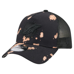 Miami Dolphins New Era Bleached 9FORTY A-Frame Adjustable Hat - Black discount