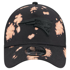 New England Patriots New Era Bleached 9FORTY A-Frame Adjustable Hat - Black discount