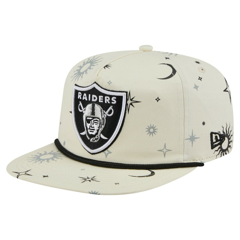 Las Vegas Raiders New Era Celestial Golfer Snapback Hat - Cream sale