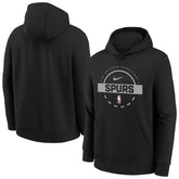 San Antonio Spurs Youth 2025/26 Club Fleece Practice Hoodie - Black | Nike discount