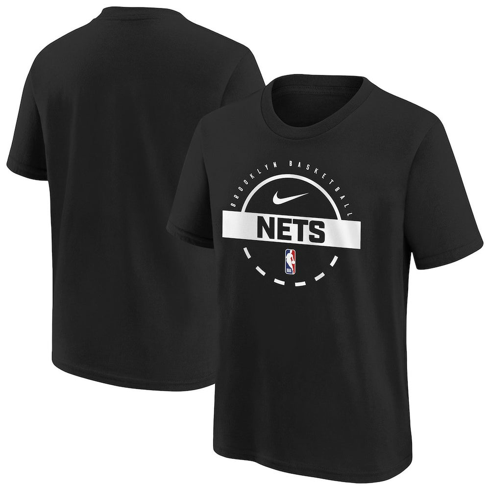 Brooklyn Nets Youth Practice T-Shirt - Black | Nike outlet