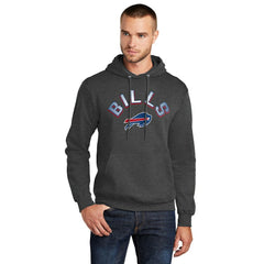 Buffalo Bills Starter Arch Over Logo Pullover Hoodie - Charcoal sale