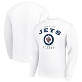 Winnipeg Jets Men's Starter Team Logo Fleece Pullover Sweatshirt White