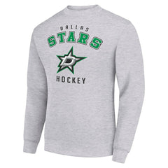 Dallas Stars Men's Starter Team Logo Fleece Pullover Sweatshirt Heather Gray