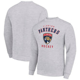 Florida Panthers Men's Starter Team Logo Fleece Pullover Sweatshirt Heather Gray