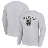 Los Angeles Kings Men's Starter Team Logo Fleece Pullover Sweatshirt Heather Gray