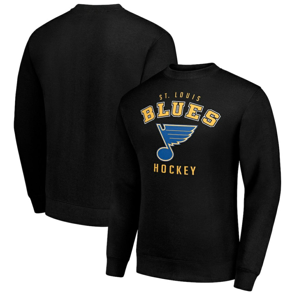 St. Louis Blues Men's Starter Team Logo Fleece Pullover Sweatshirt Black
