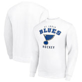 St. Louis Blues Men's Starter Team Logo Fleece Pullover Sweatshirt White