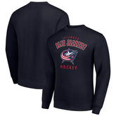 Columbus Blue Jackets Men's Starter Team Logo Fleece Pullover Sweatshirt Navy