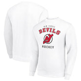New Jersey Devils Men's Starter Team Logo Fleece Pullover Sweatshirt White
