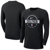 Boston Celtics Authentic Long Sleeve Practice T-Shirt - Black | Nike outlet