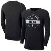 Miami Heat Authentic Long Sleeve Practice T-Shirt - Black | Nike cheap