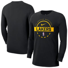 Los Angeles Lakers Authentic Long Sleeve Practice T-Shirt - Black | Nike shop