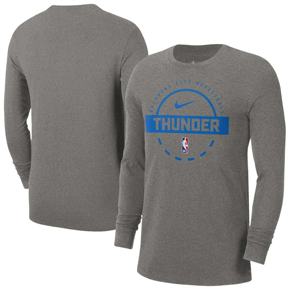 Oklahoma City Thunder Authentic Long Sleeve Practice T-Shirt - Charcoal | Nike on sale