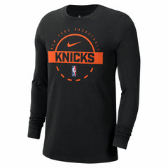 New York Knicks Authentic Long Sleeve Practice T-Shirt - Black | Nike online