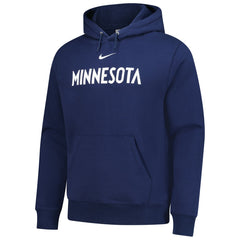 Minnesota Timberwolves Sportswear Essential Wordmark Club Hoodie - Navy | Nike on sale