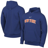 New York Knicks Sportswear Essential Wordmark Club Hoodie - Blue | Nike shop