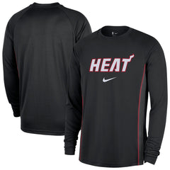Miami Heat 2025/26 Authentic Pre-Game Legend Dri-FIT Long Sleeve Shooting Shirt - Black | Nike outlet