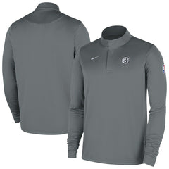 Brooklyn Nets 2025/26 Authentic Coaches Quarter-Zip Dri-Fit Top - Gray | Nike cheap