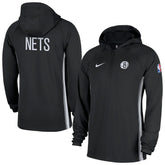 Brooklyn Nets Authentic On Court Zone Quarter-Zip Dri-FIT Hoodie Jacket - Black | Nike shop