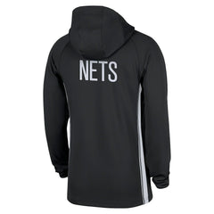 Brooklyn Nets Authentic On Court Zone Quarter-Zip Dri-FIT Hoodie Jacket - Black | Nike shop