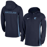 Memphis Grizzlies Authentic On Court Zone Quarter-Zip Dri-FIT Hoodie Jacket - Navy | Nike cheap