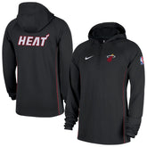 Miami Heat Authentic On Court Zone Quarter-Zip Dri-FIT Hoodie Jacket - Black | Nike on sale