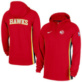 Atlanta Hawks Authentic On Court Zone Quarter-Zip Dri-FIT Hoodie Jacket - Red | Nike outlet