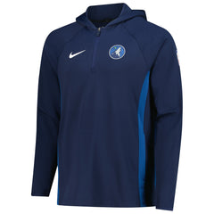 Minnesota Timberwolves Authentic On Court Zone Quarter-Zip Dri-FIT Hoodie Jacket - Navy | Nike outlet