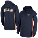 New Orleans Pelicans Authentic On Court Zone Quarter-Zip Dri-FIT Hoodie Jacket - Navy | Nike outlet