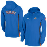 Oklahoma City Thunder Authentic On Court Zone Quarter-Zip Dri-FIT Hoodie Jacket - Blue | Nike sale