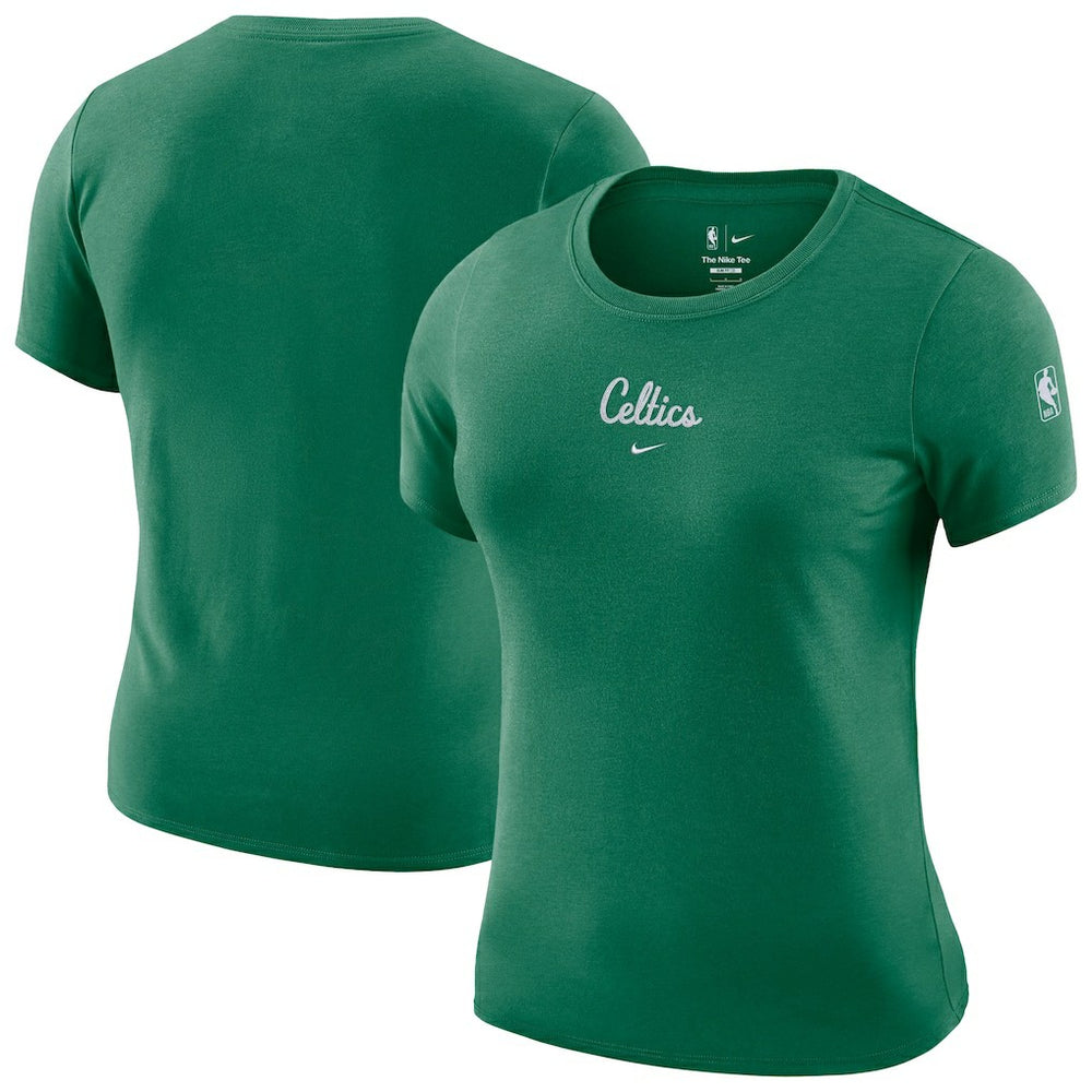Boston Celtics Women's Courtside Modest Cropped Tri-Blend T-Shirt - Kelly Green | Nike on sale