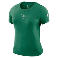 Boston Celtics Women's Courtside Modest Cropped Tri-Blend T-Shirt - Kelly Green | Nike on sale