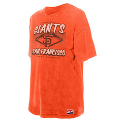 San Francisco Giants Women's Mineral Wash Oversized T-Shirt - Orange | New Era