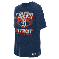 Detroit Tigers Women's Mineral Wash Oversized T-Shirt - Navy | New Era