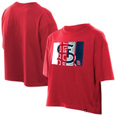 St. Louis Cardinals Women's Boxy Foil Logo T-Shirt - Red | New Era